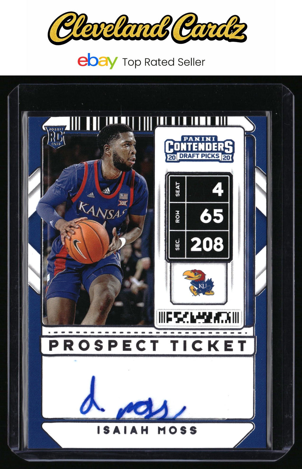 2020 Panini Contenders Draft Picks #86 Isaiah Moss Prospect Ticket Auto