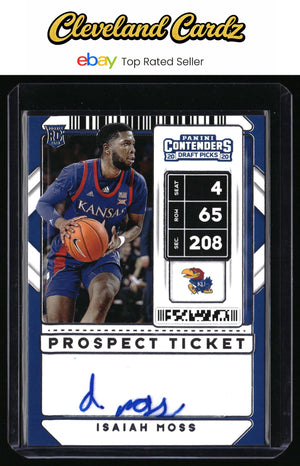 2020 Panini Contenders Draft Picks #86 Isaiah Moss Prospect Ticket Auto