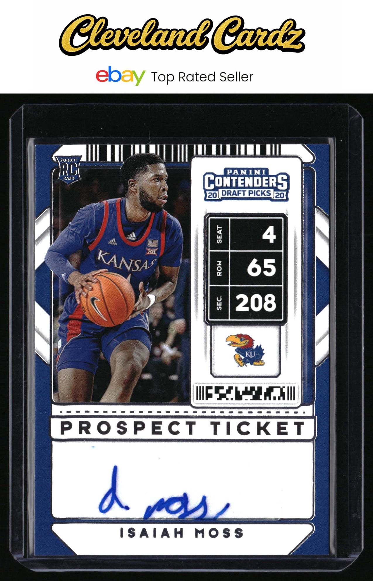 2020 Panini Contenders Draft Picks #86 Isaiah Moss Prospect Ticket Auto
