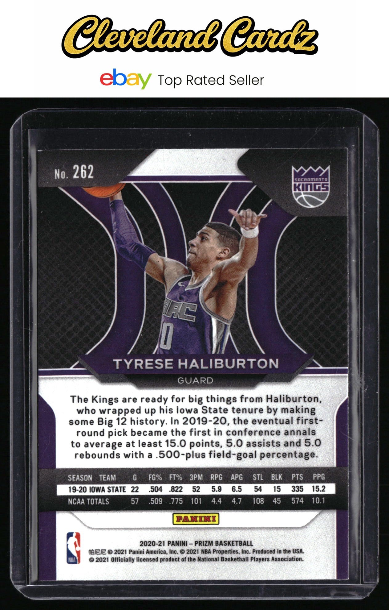 2020-21 Panini Prizm #262 Tyrese Haliburton RC