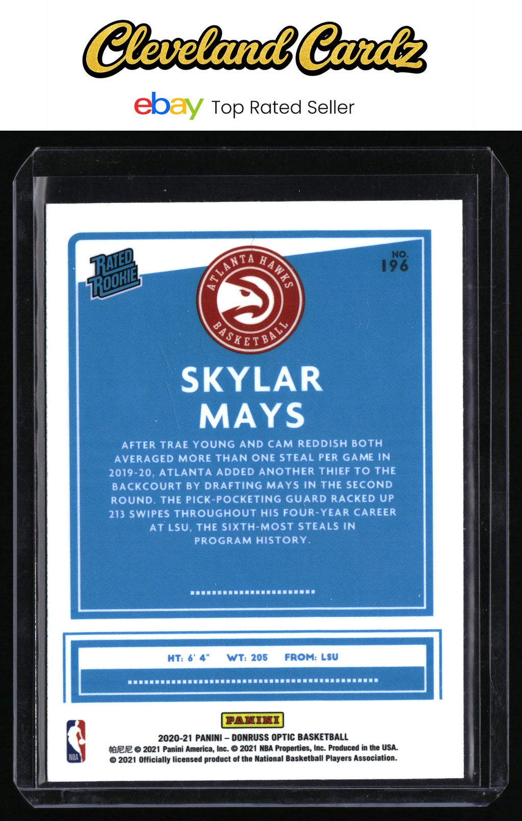 2020-21 Donruss Optic #196 Skylar Mays RC