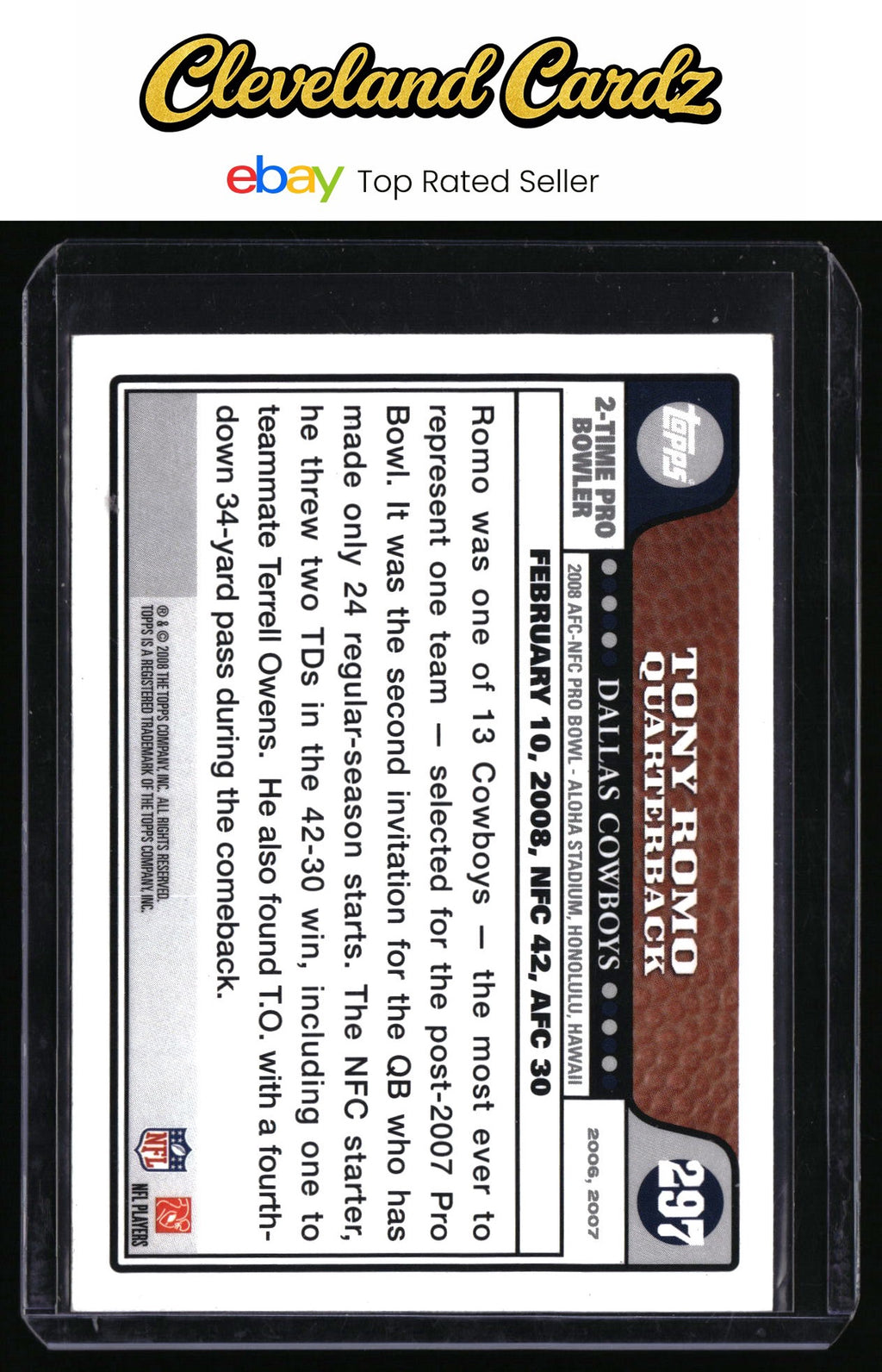 2008 Topps #297 Tony Romo