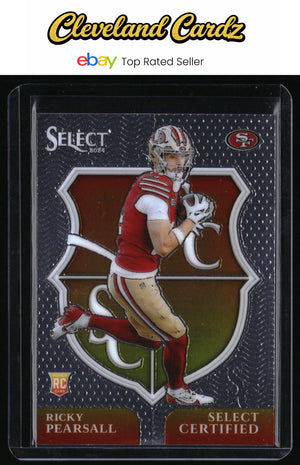 2024 Panini Select #12 Ricky Pearsall Select Certified Rookies RC