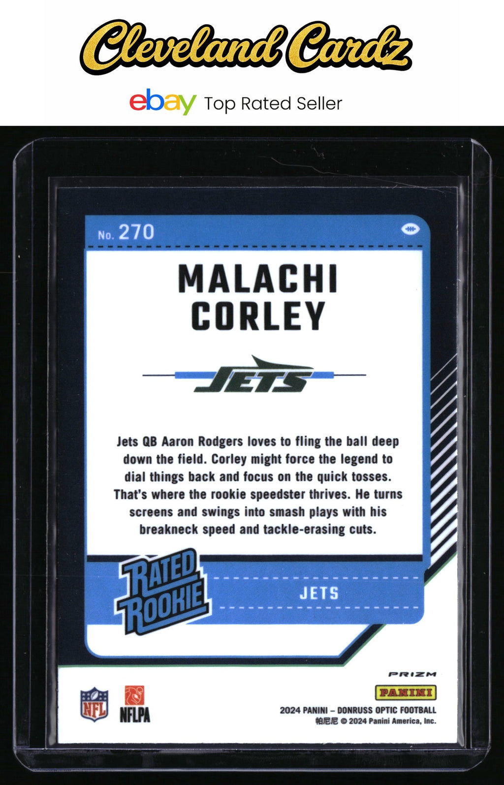 2024 Donruss Optic #270 Malachi Corley Holo RC