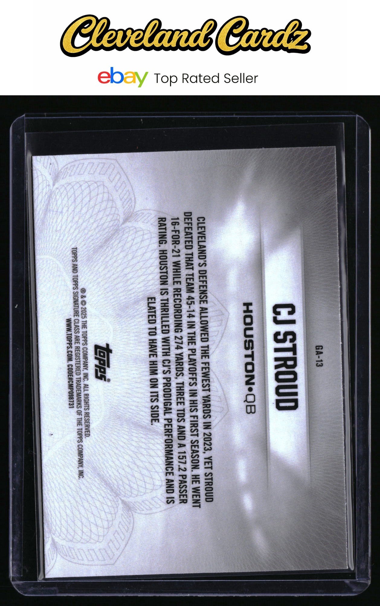 2024 Topps Signature Class #GA-13 CJ Stroud Gridiron Ambassadors