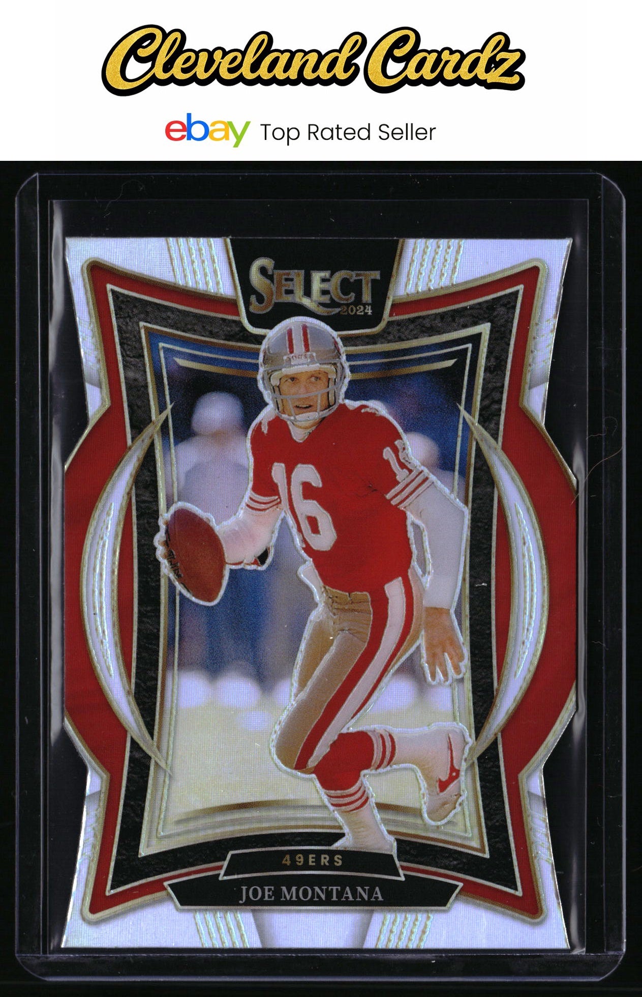 2024 Panini Select #70 Joe Montana Silver Prizm Die Cut