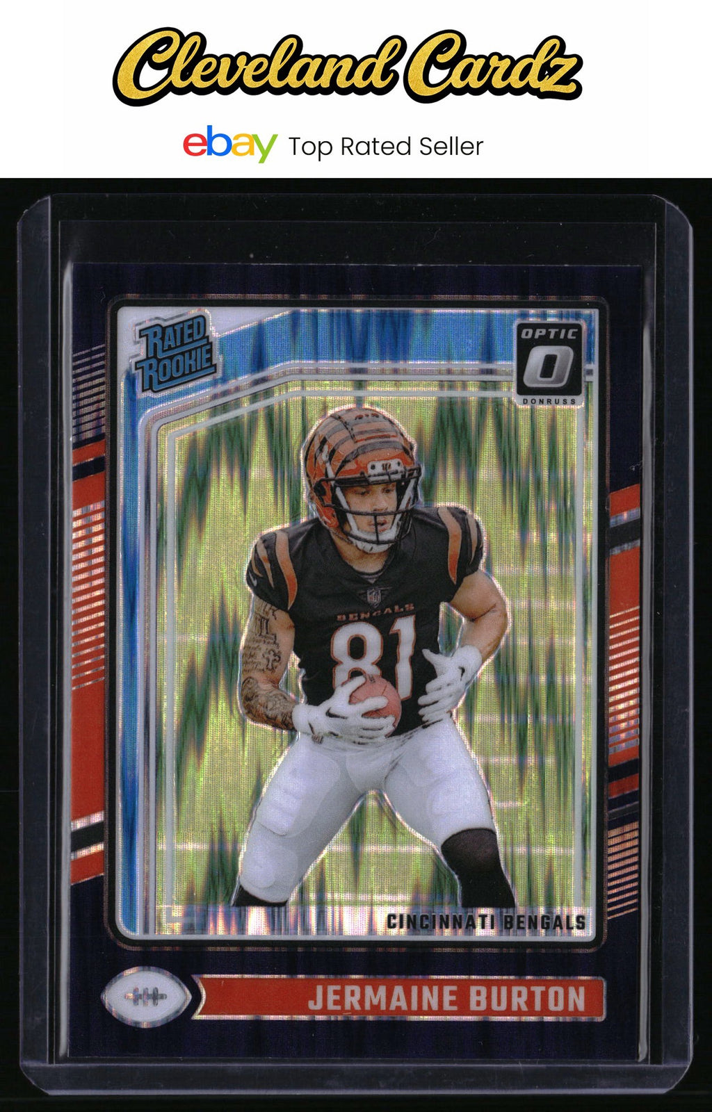 2024 Donruss Optic #251 Jermaine Burton Purple Shock RC