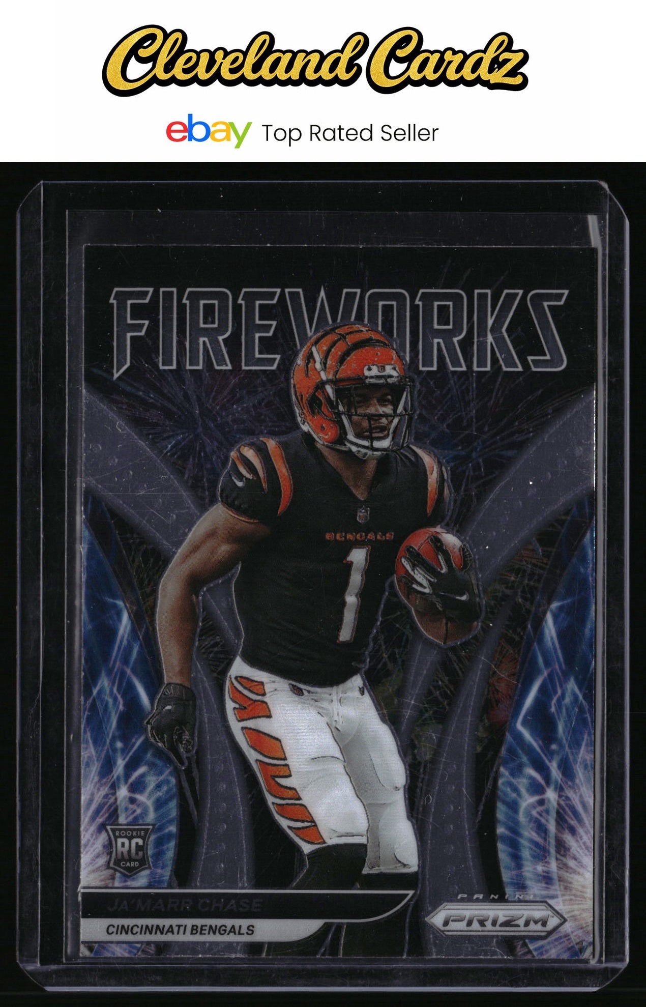 2021 Panini Prizm #F-11 Ja'Marr Chase Fireworks RC