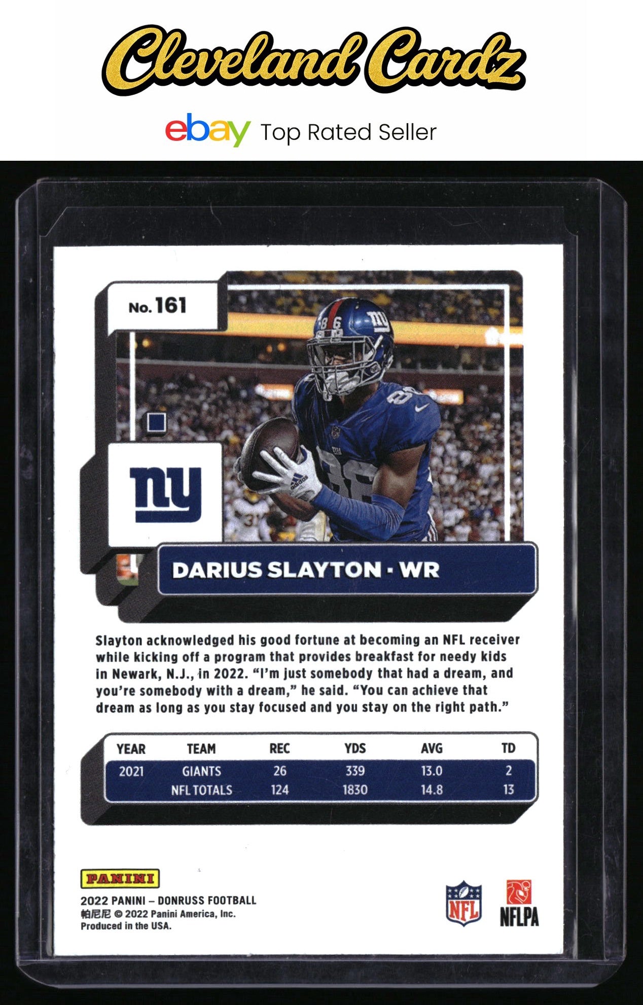 2022 Donruss #161 Darius Slayton Red Press Proof