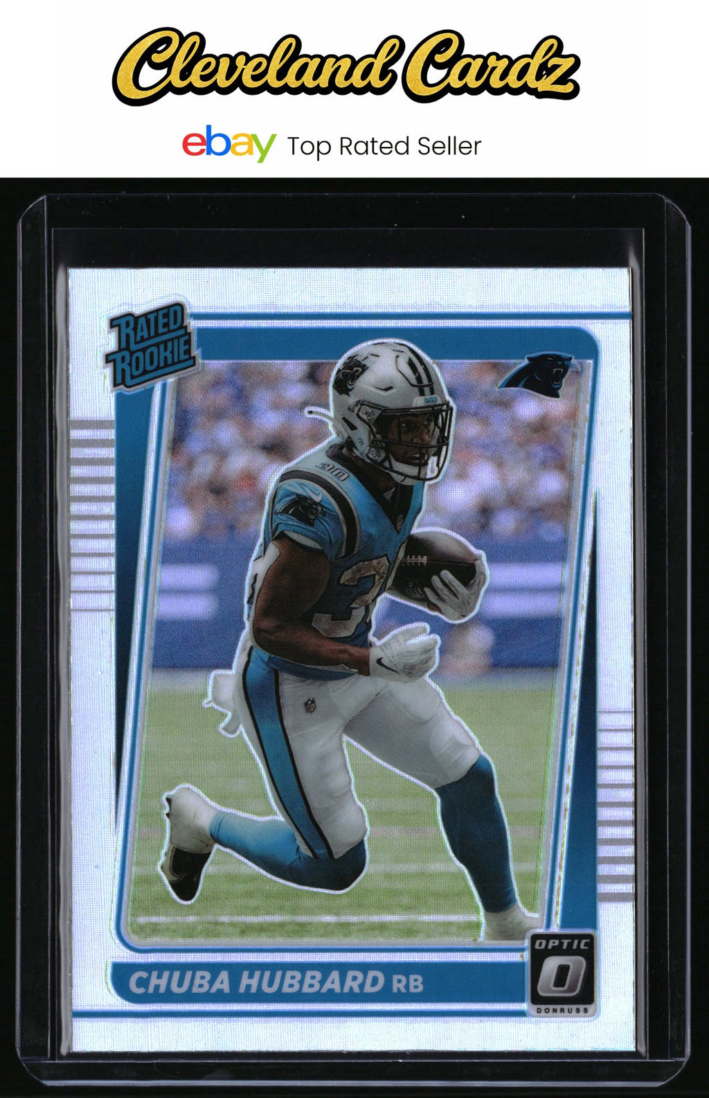 2021 Donruss Optic #225 Chuba Hubbard Holo RC