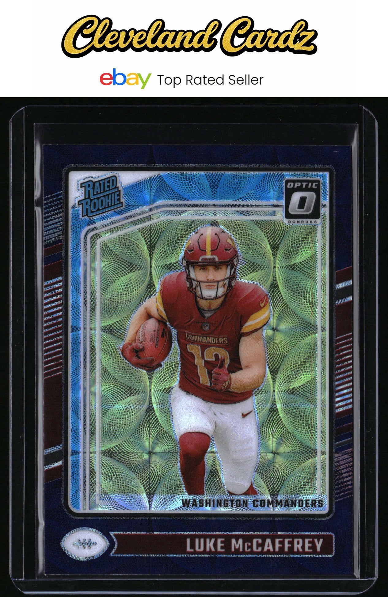 2024 Donruss Optic #268 Luke McCaffrey Purple Scope RC