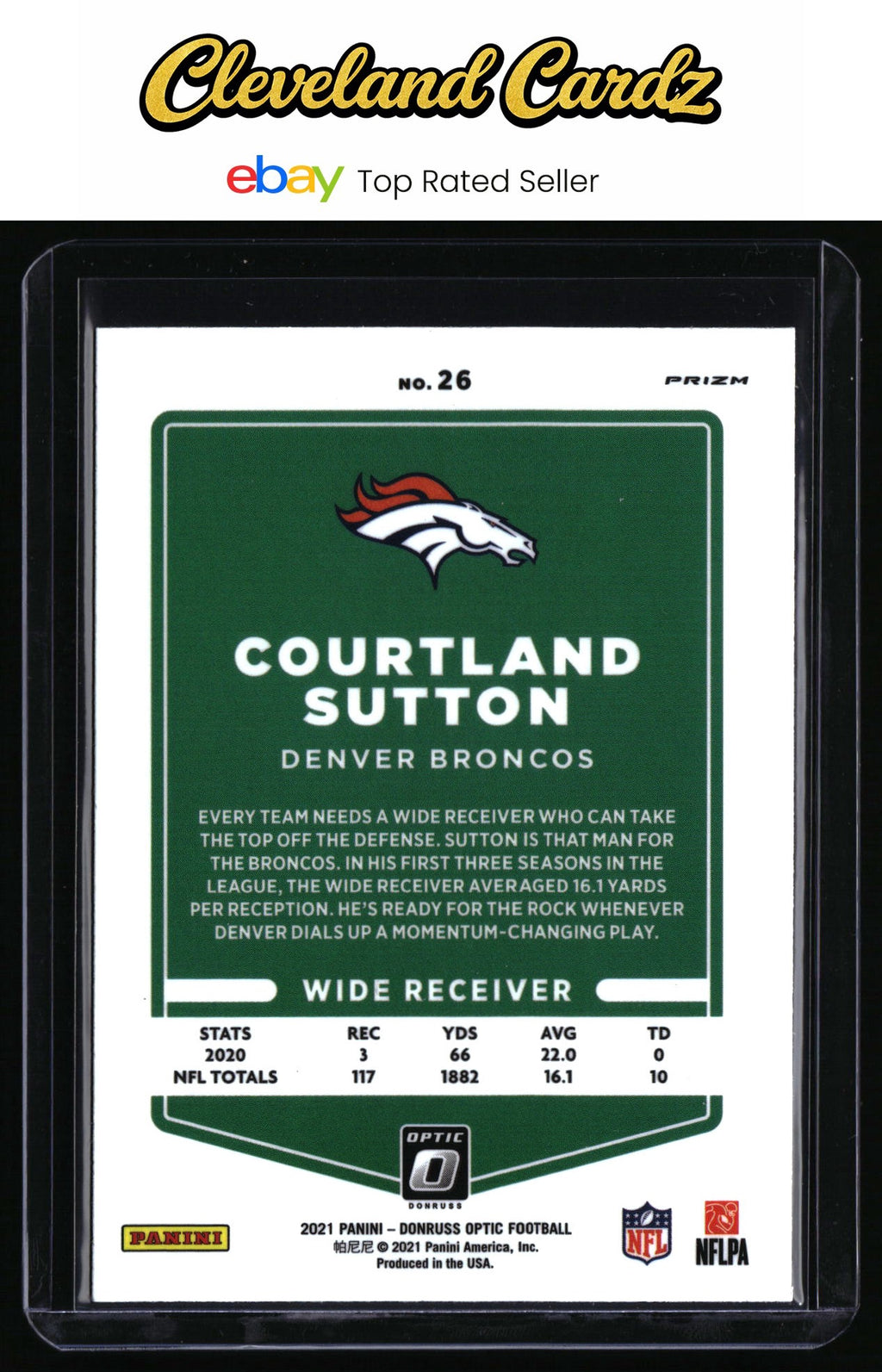 2021 Donruss Optic #26 Courtland Sutton Red Stars