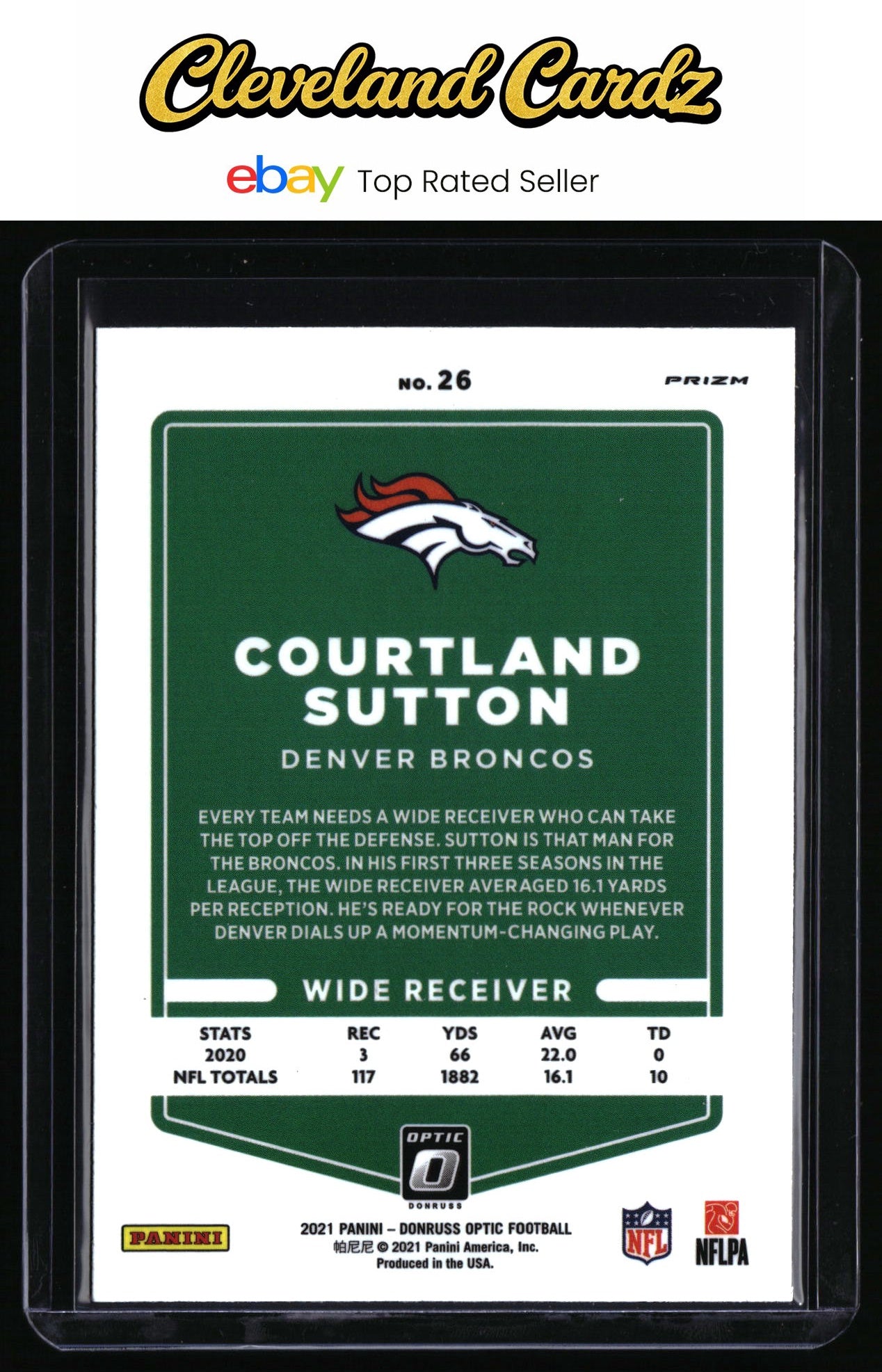 2021 Donruss Optic #26 Courtland Sutton Red Stars