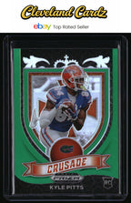 2021 Panini Prizm Draft Picks Collegiate #167 Kyle Pitts Green Prizm RC