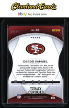 2024 Panini TC #82 Deebo Samuel Mirror Platinum Purple Die Cut #/75