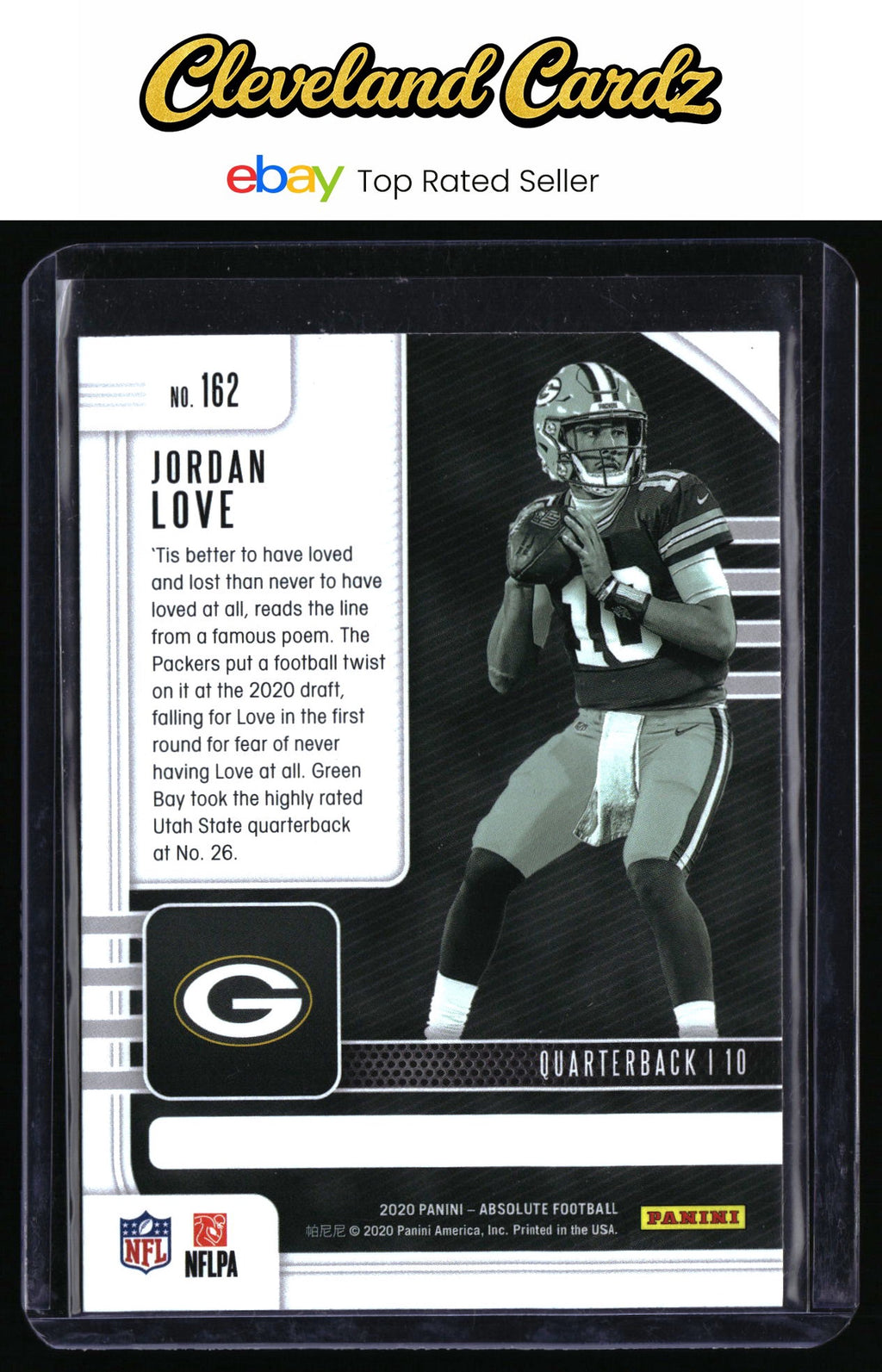 2020 Panini Absolute #162 Jordan Love RC
