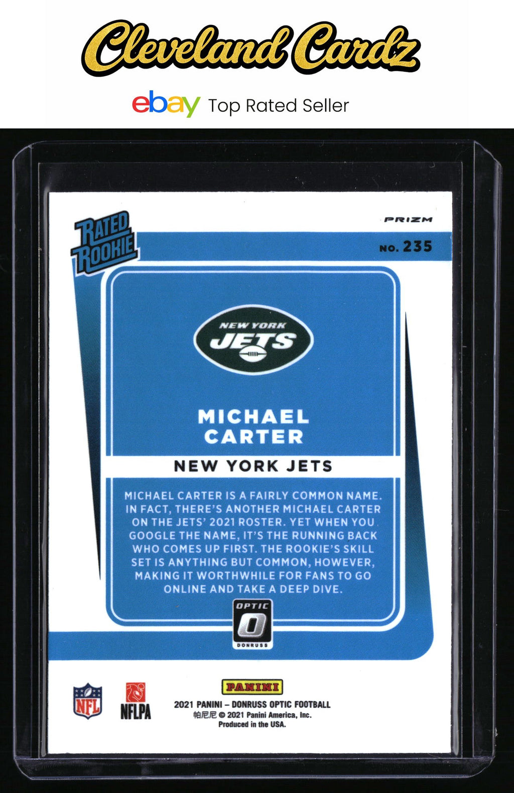 2021 Donruss Optic #235 Michael Carter Blue Scope RC
