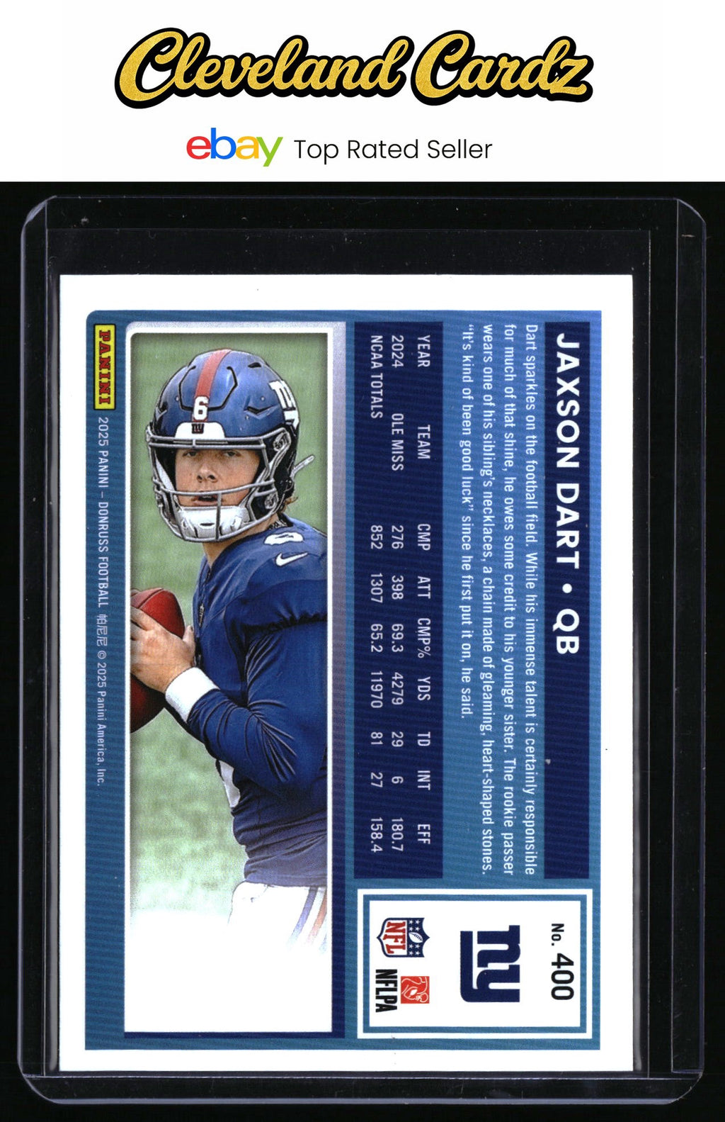 2025 Donruss #400 Jaxson Dart Press Proofs Green RC