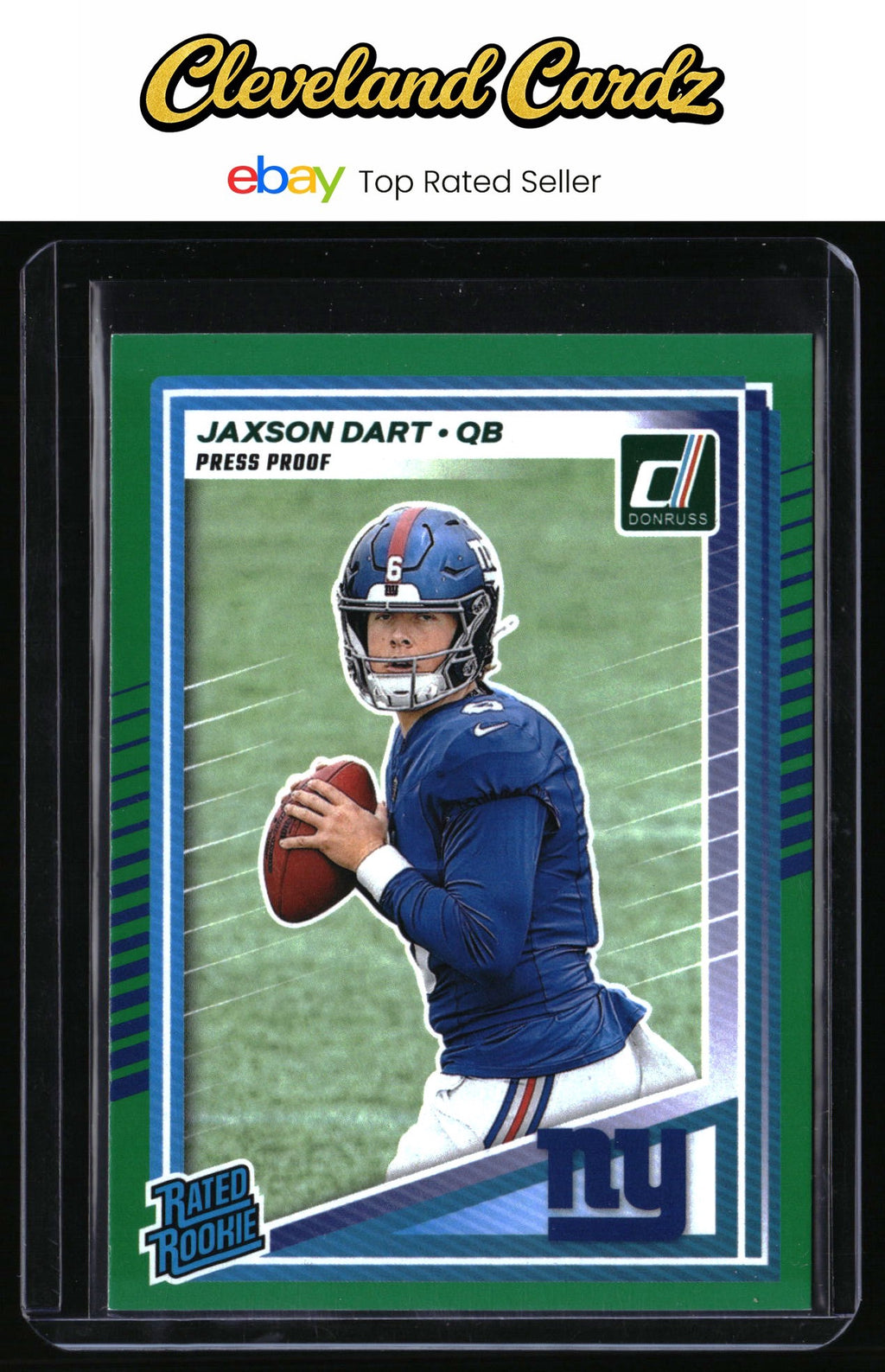 2025 Donruss #400 Jaxson Dart Press Proofs Green RC