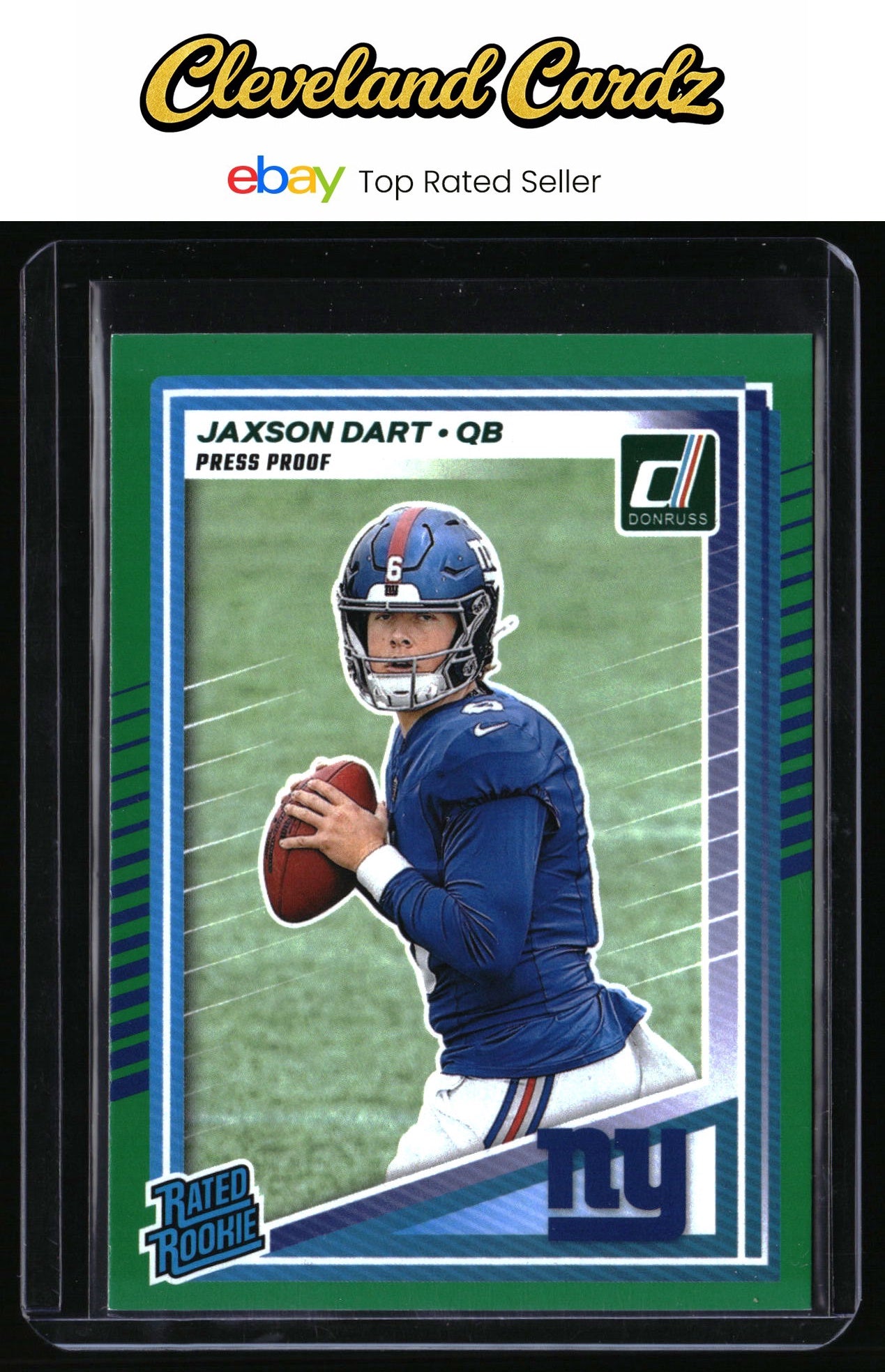 2025 Donruss #400 Jaxson Dart Press Proofs Green RC