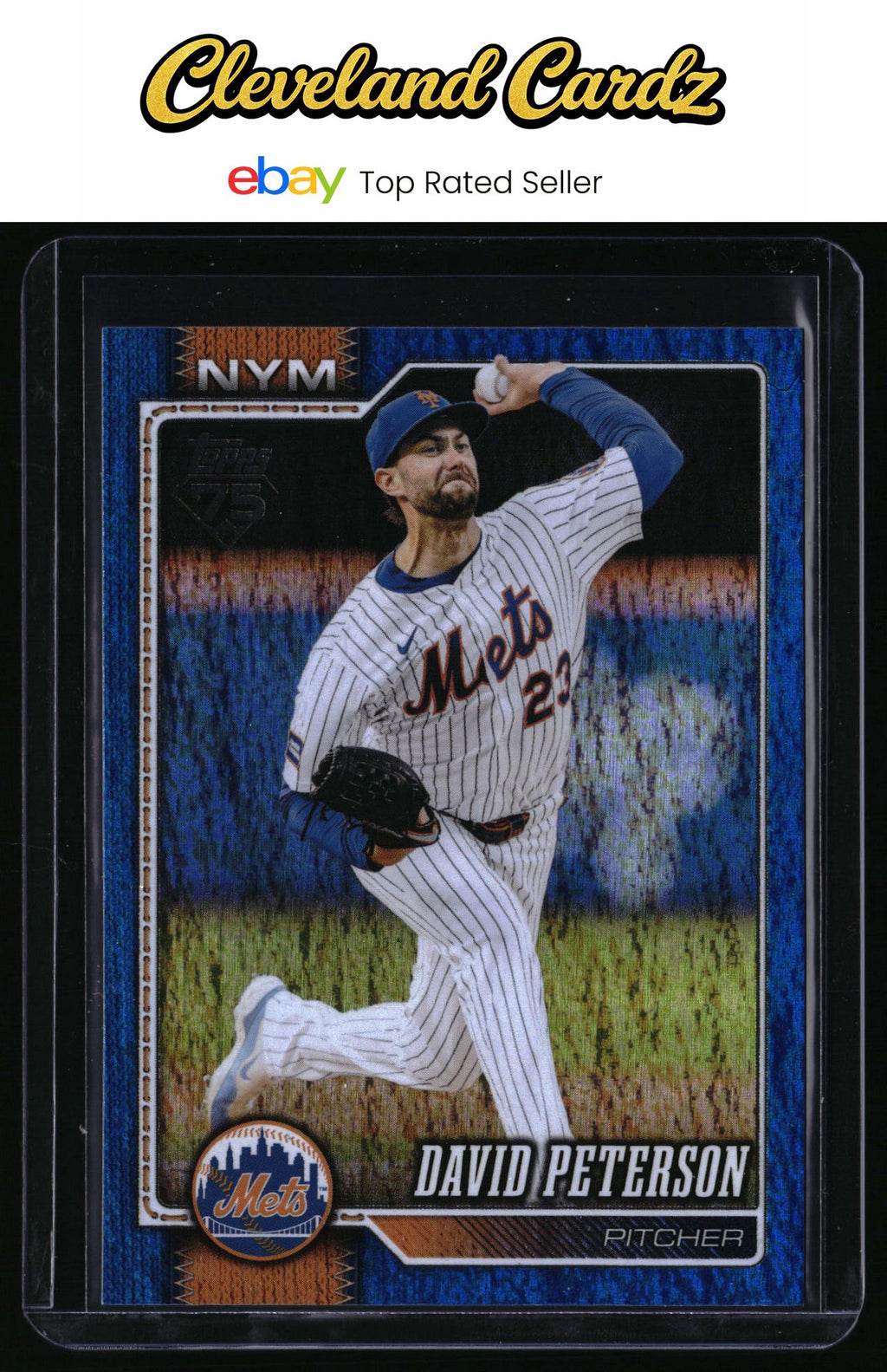 2026 Topps #215 David Peterson Blue Holo Foil #/150