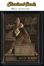 1996 Bleachers 23KT Gold Foil Sculptured #NNO Nolan Ryan #/10000