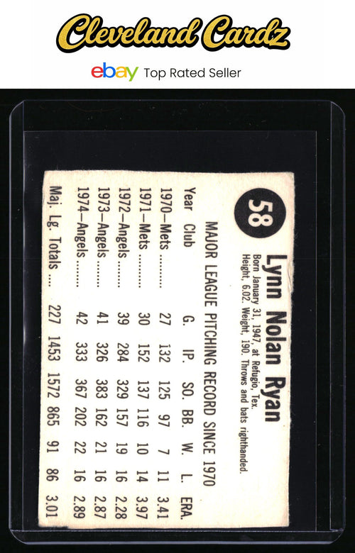 1975 Hostess #58 Nolan Ryan