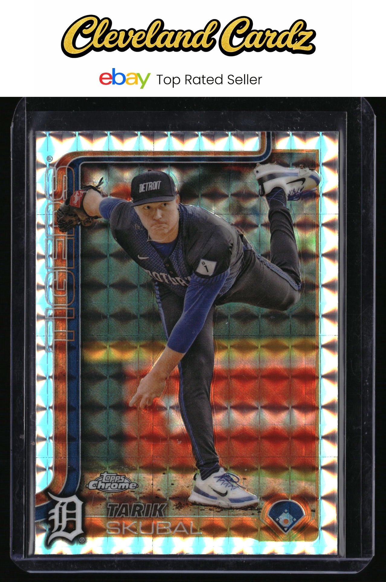 2025 Topps Chrome #258 Tarik Skubal Geometric Refractors