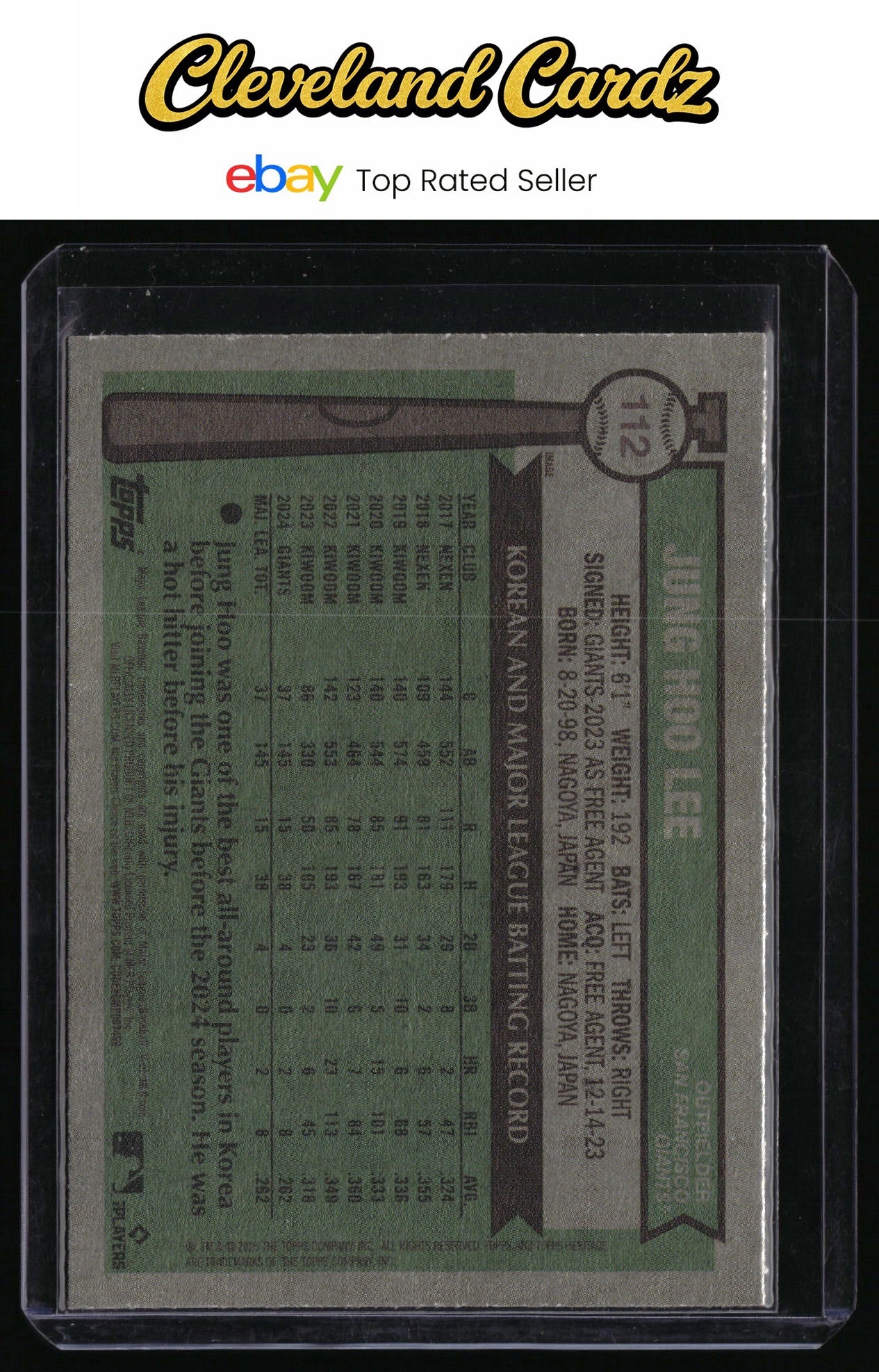 2025 Topps Heritage #112b Jung Hoo Lee Image Variation