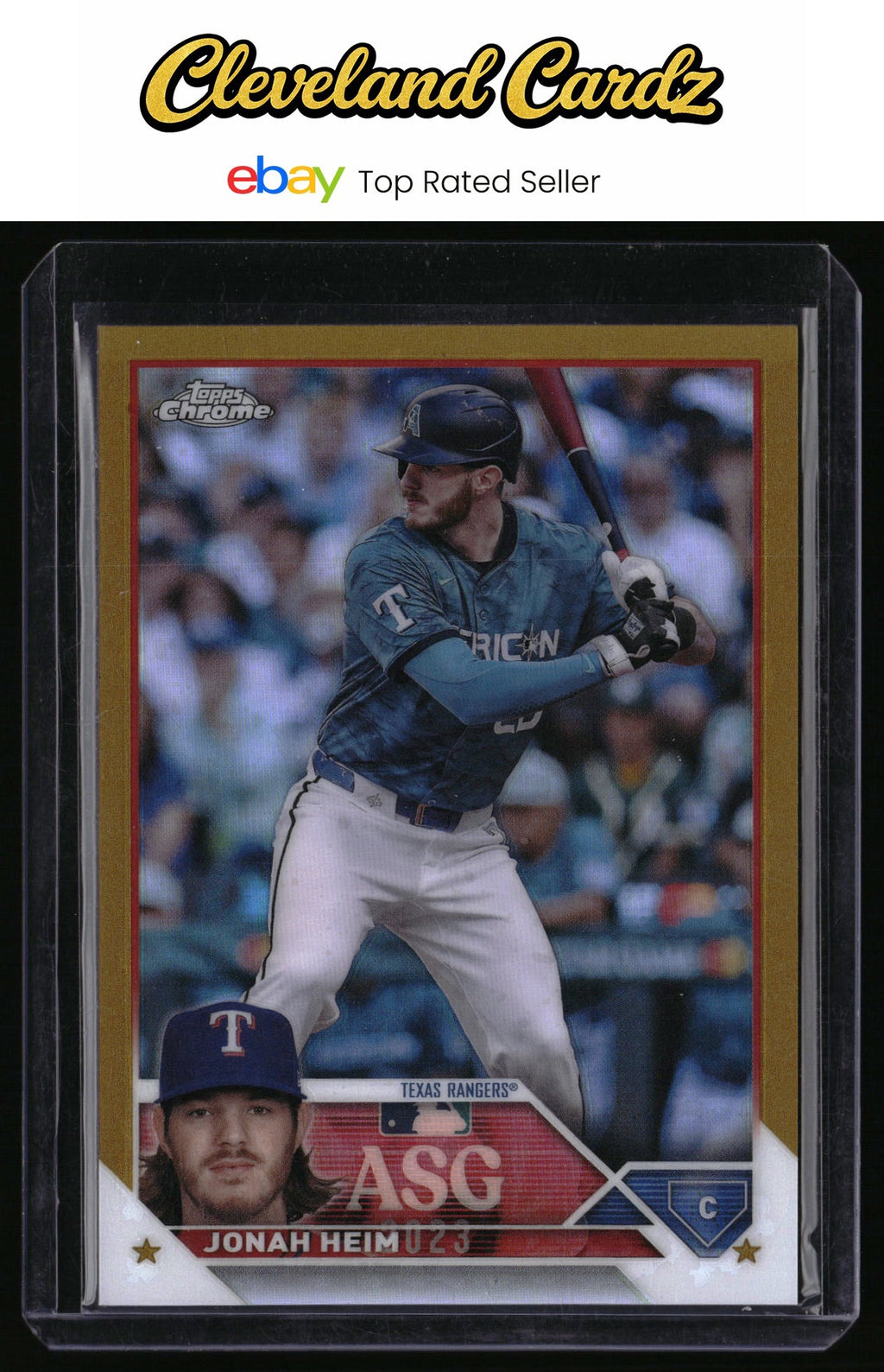 2023 Topps Chrome Update #ASGC-9 Jonah Heim 2023 All-Star Game Gold #/50