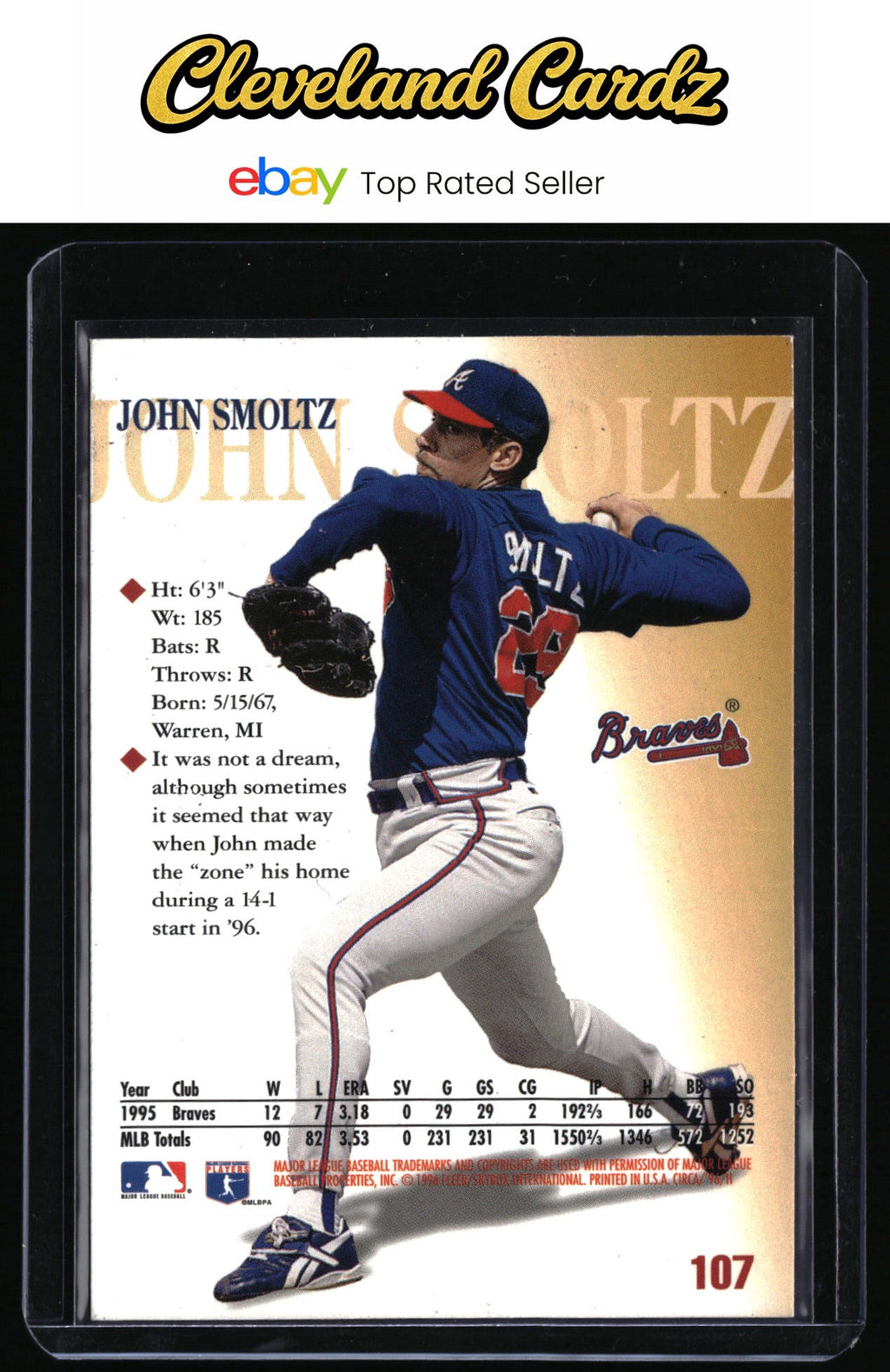 1996 Circa #107 John Smoltz