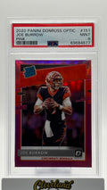 2020 Panini Donruss Optic #151 Joe Burrow Rated Rookie Pink Holo PSA 9