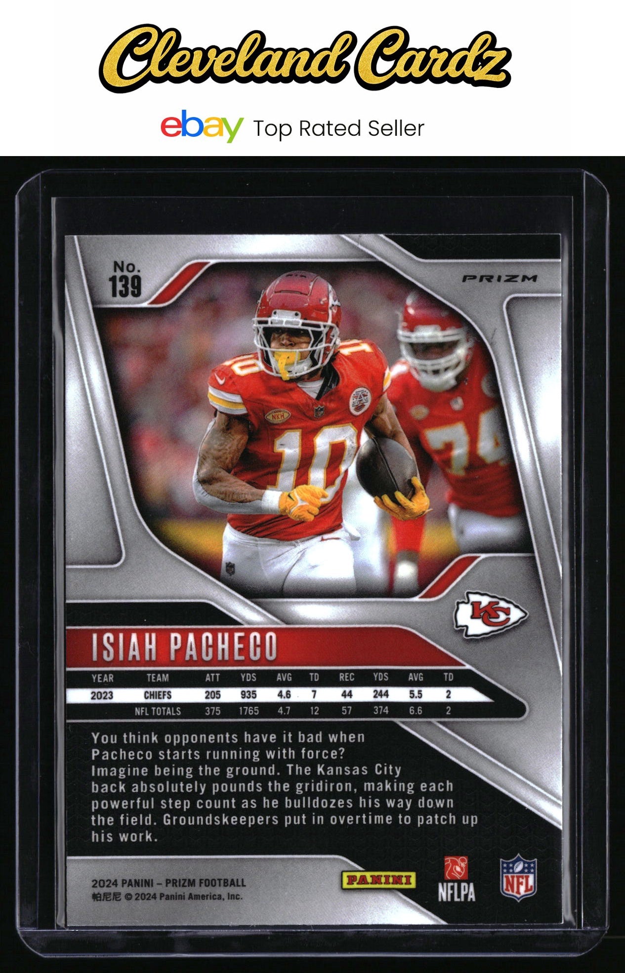 2024 Panini Prizm #139 Isiah Pacheco Black and White Checker