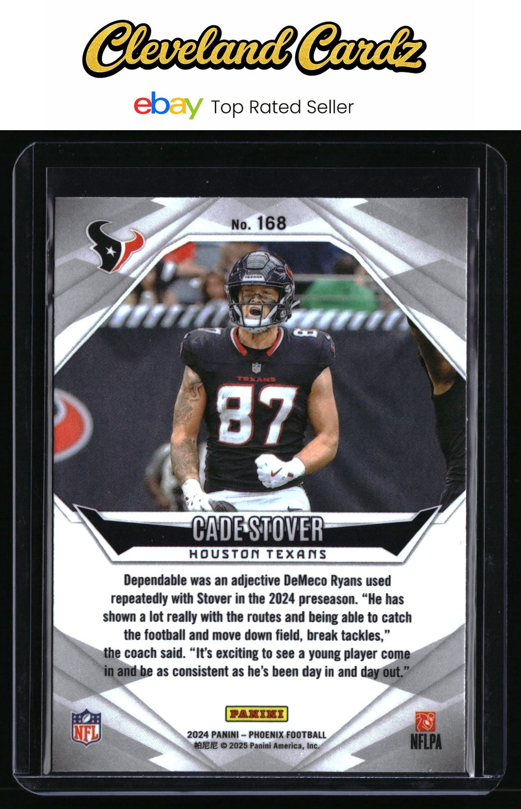 2024 Panini Phoenix #168 Cade Stover Purple RC