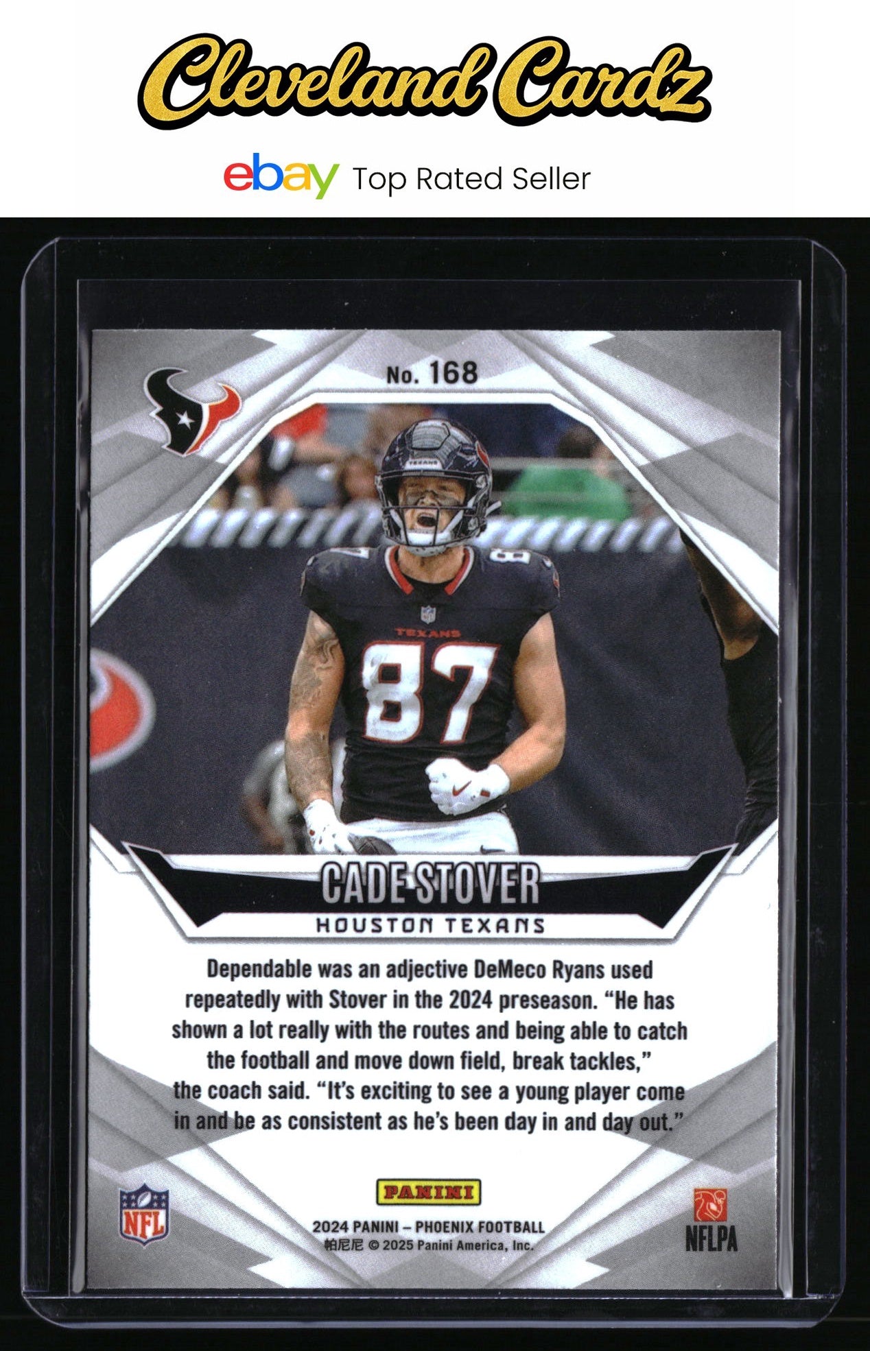 2024 Panini Phoenix #168 Cade Stover Purple RC