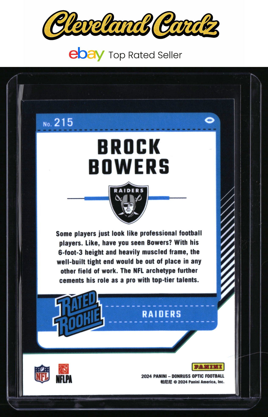 2024 Donruss Optic #215 Brock Bowers Rated Rookie