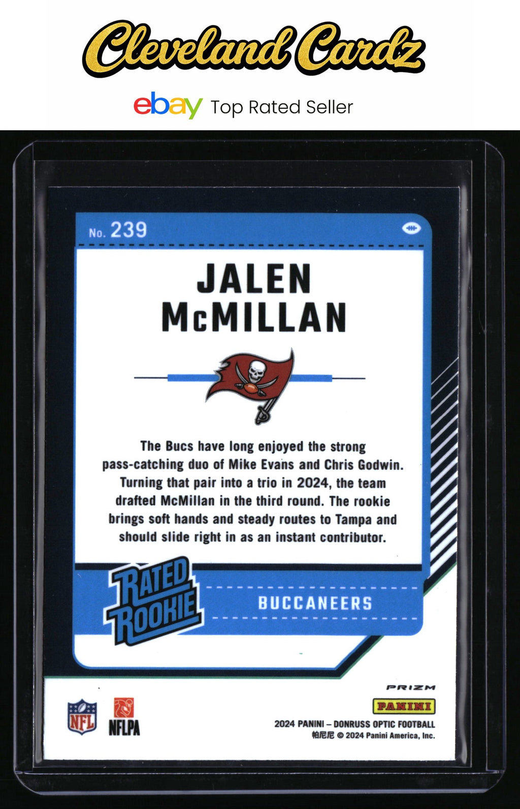 2024 Donruss Optic #239 Jalen McMillan Purple Scope Rated Rookie