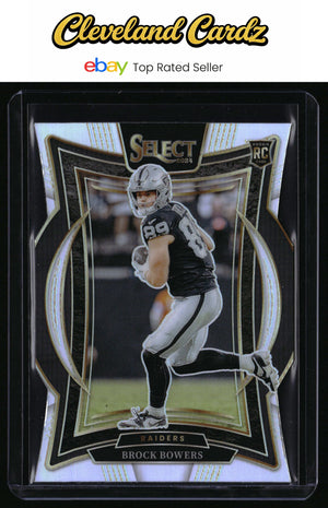 2024 Panini Select #31 Brock Bowers Silver Prizm Die Cut RC
