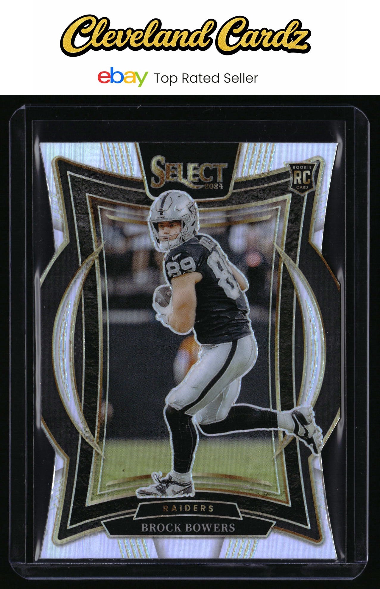2024 Panini Select #31 Brock Bowers Silver Prizm Die Cut RC