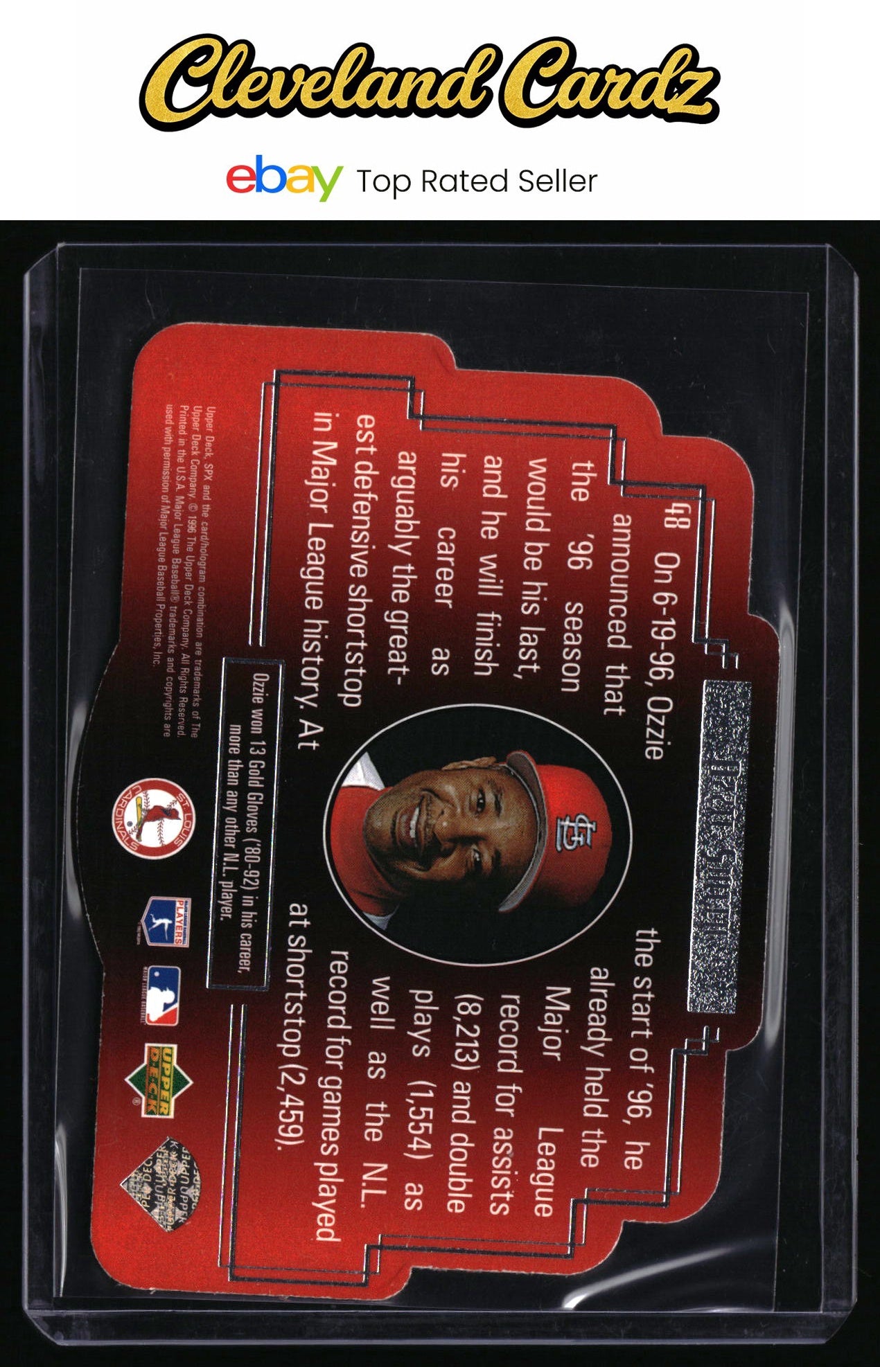 1996 SPx #48 Ozzie Smith Gold