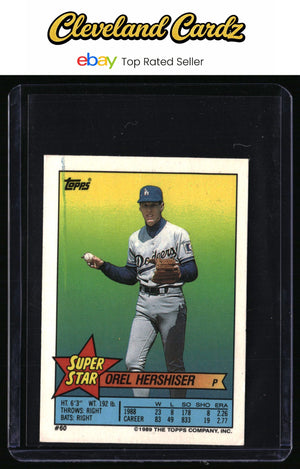 1989 Topps Stickers #60 Orel Hershiser Super Star Backs
