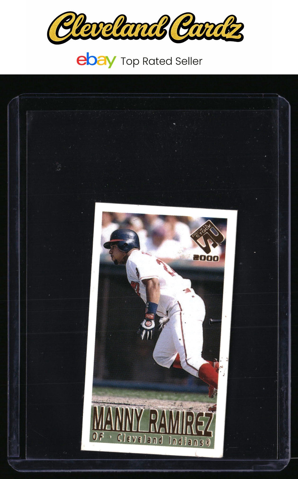 2000 Pacific Private Stock #14 Manny Ramirez PS-2000 Action
