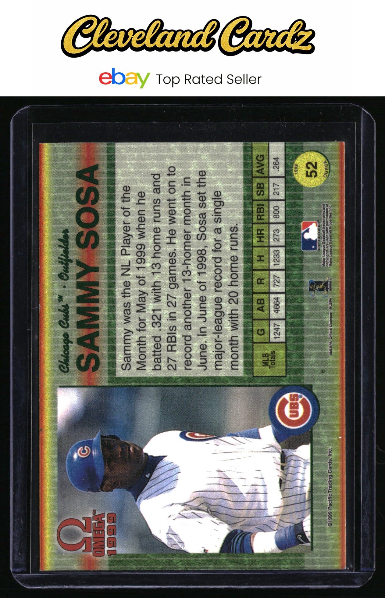 1999 Pacific Omega #52 Sammy Sosa