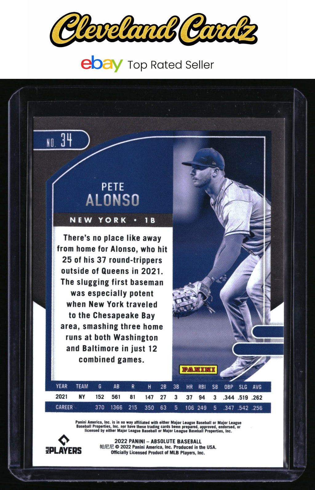 2022 Panini Absolute #34 Pete Alonso