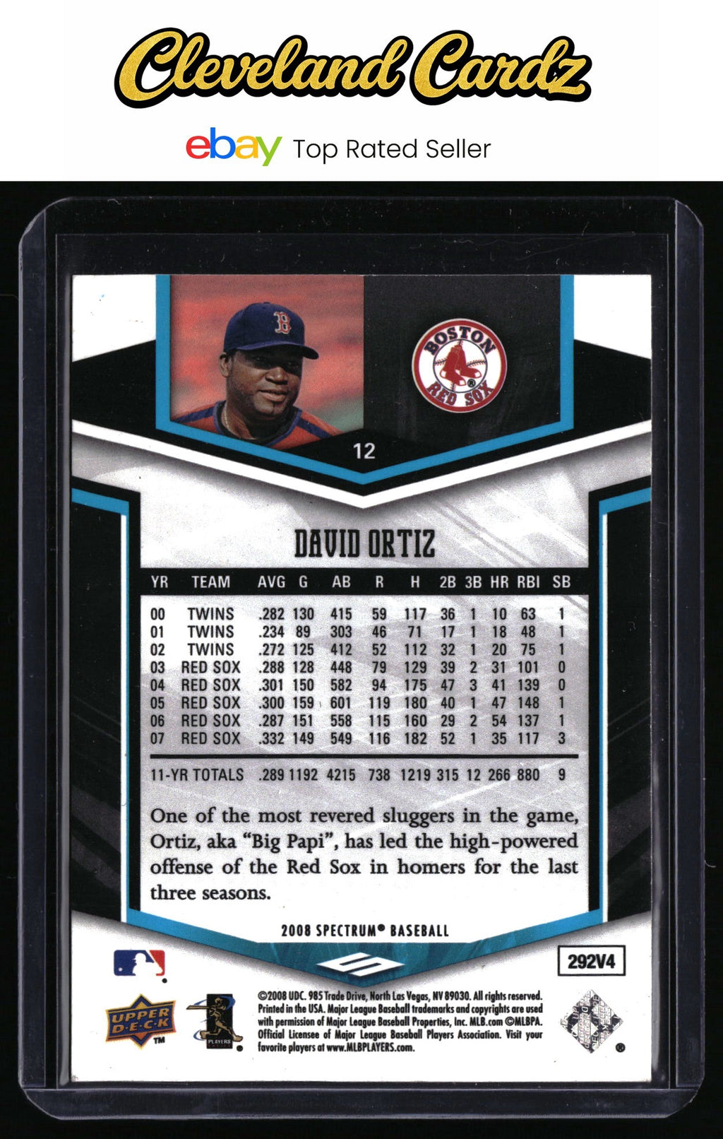 2008 Upper Deck Spectrum #12 David Ortiz