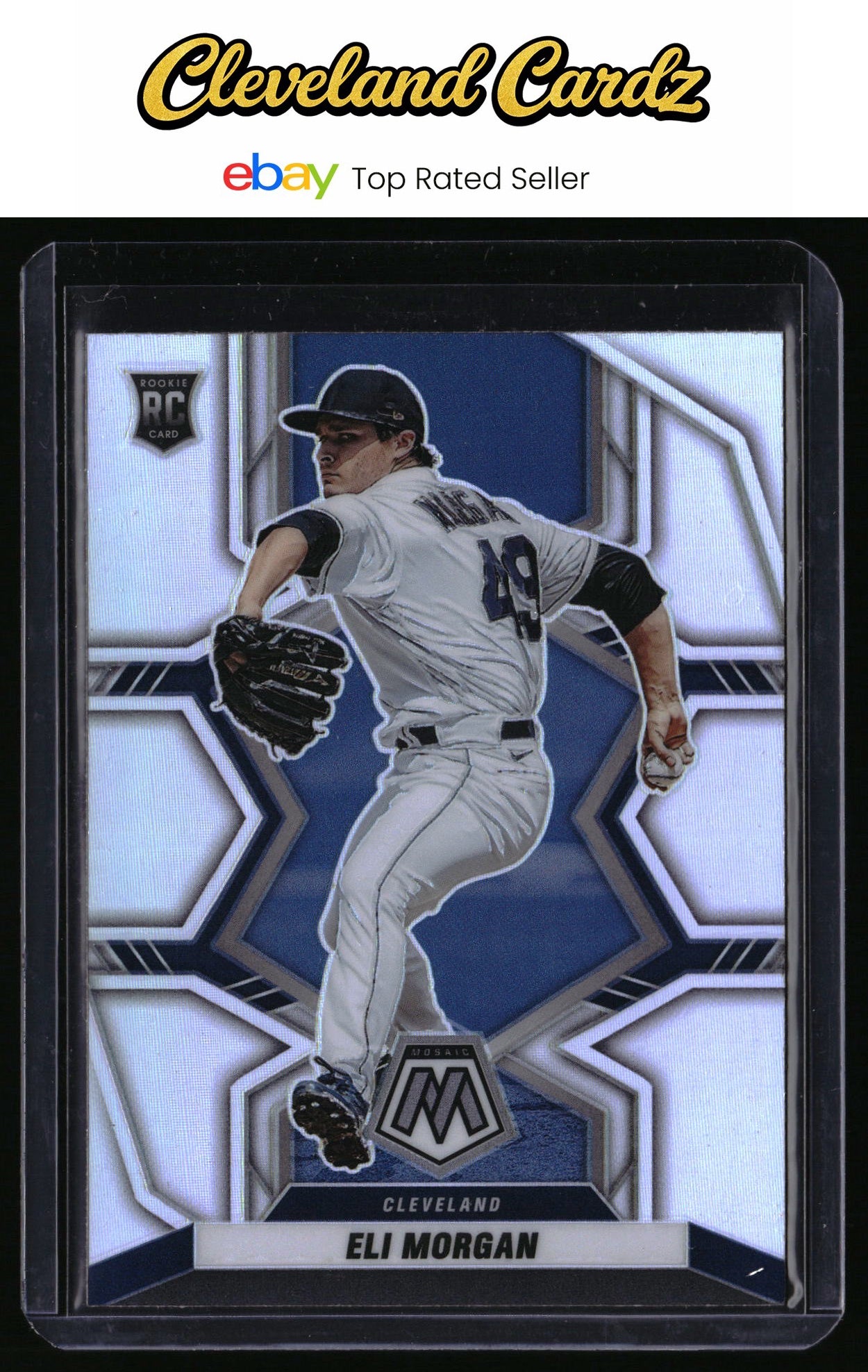 2022 Panini Mosaic #217 Eli Morgan Silver Prizm RC
