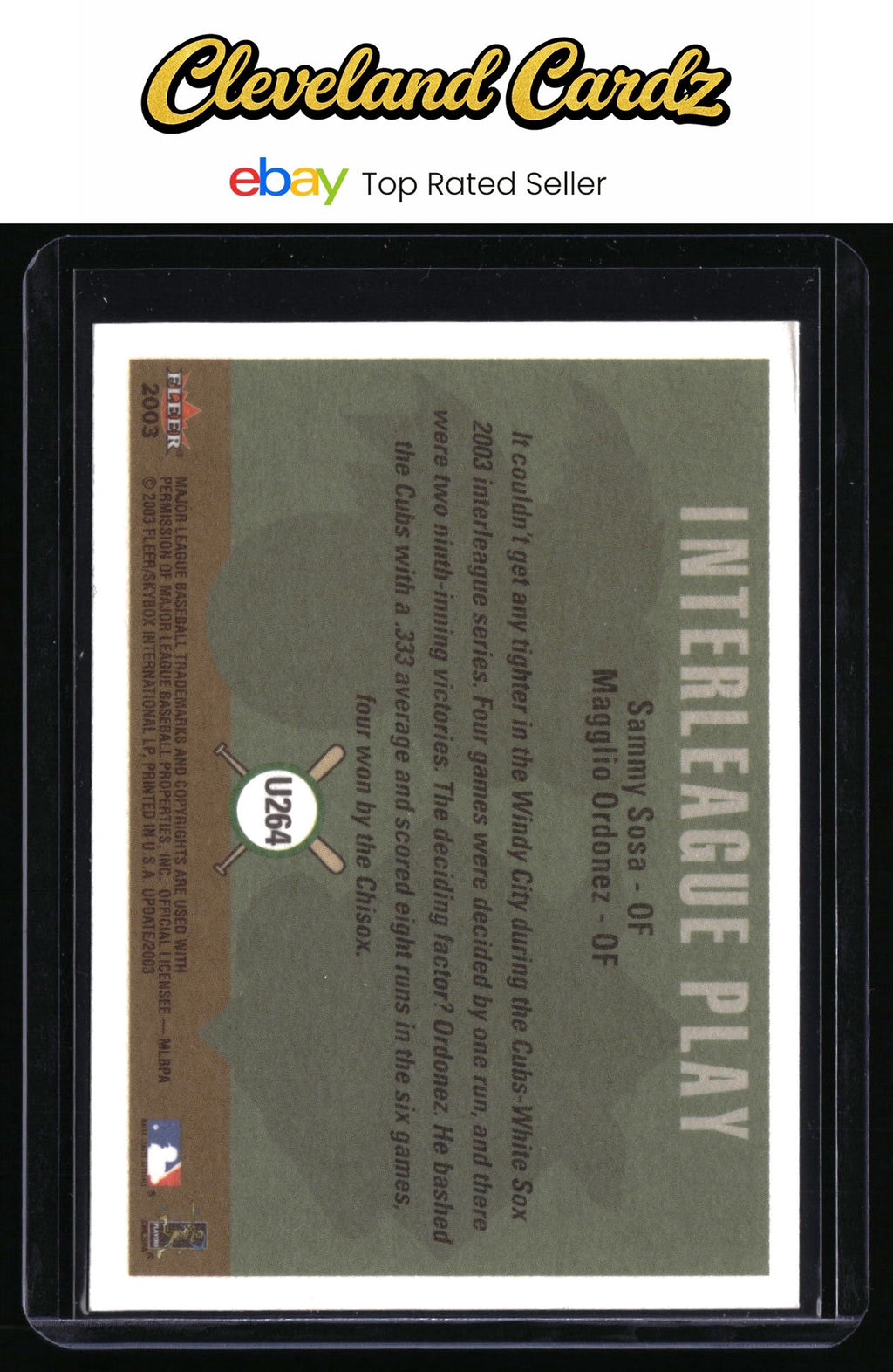 2003 Fleer Tradition Update #U264 Sammy Sosa / Magglio Ordonez