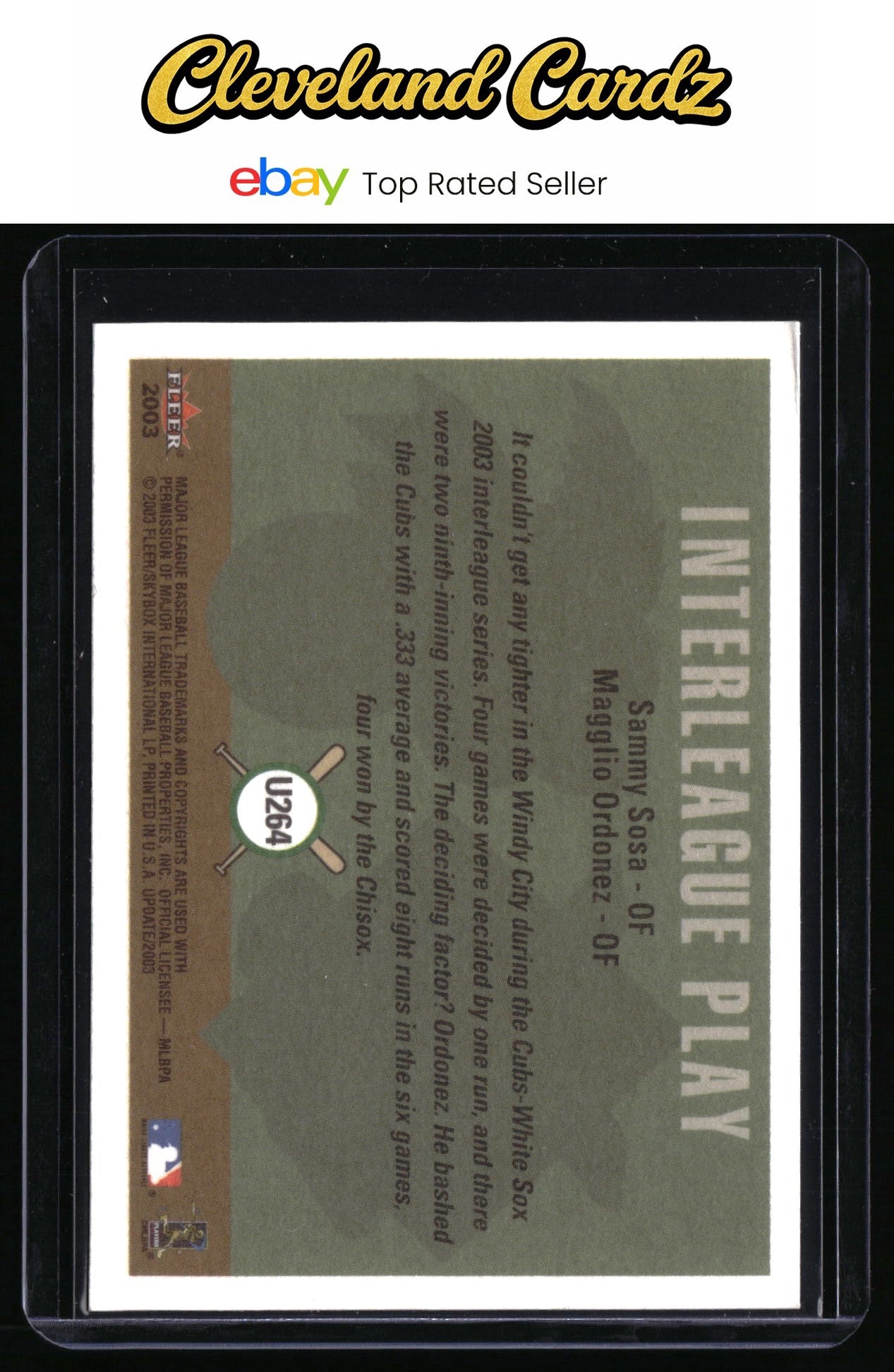 2003 Fleer Tradition Update #U264 Sammy Sosa / Magglio Ordonez