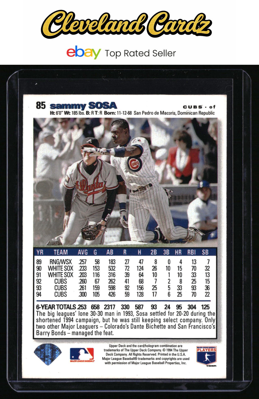 1995 Collector's Choice SE #85 Sammy Sosa