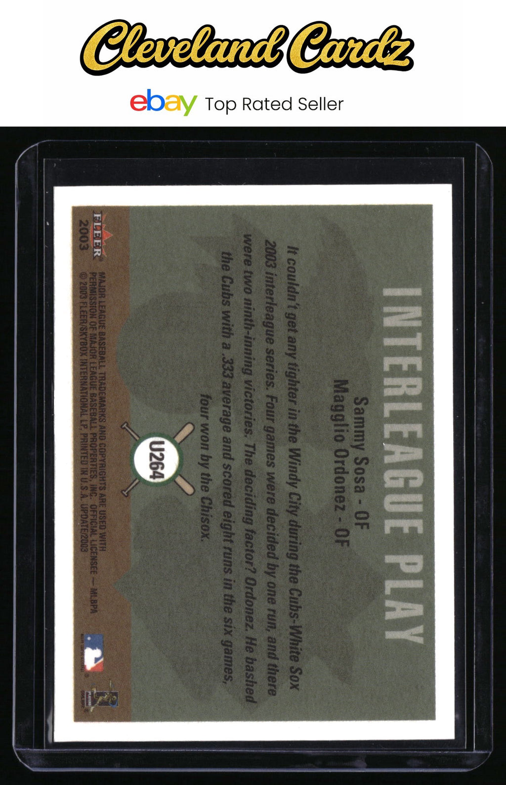 2003 Fleer Tradition Update #U264 Sammy Sosa / Magglio Ordonez